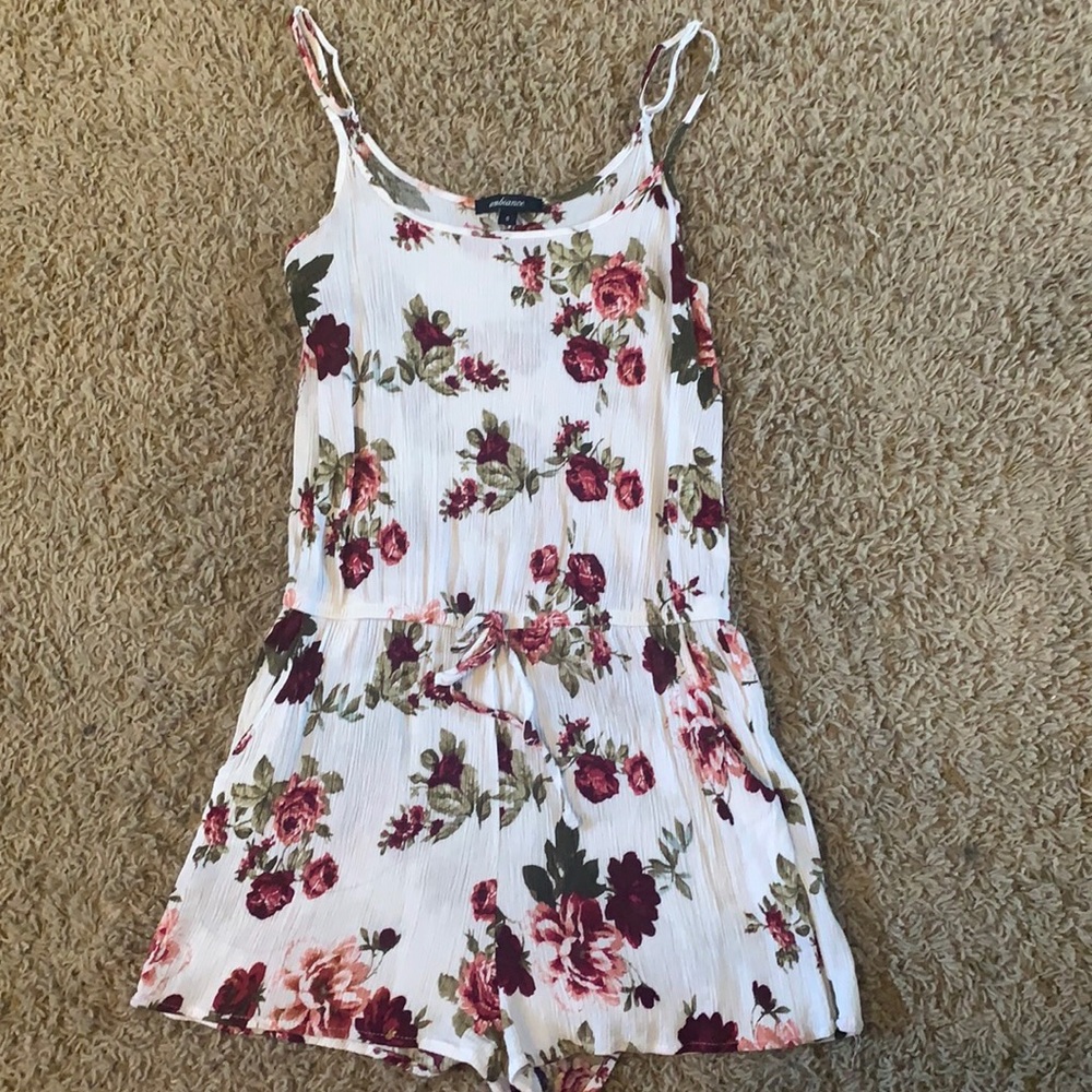 White Floral Romper